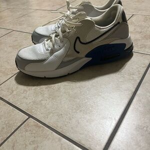 Nike Air Max White and Blue Sneakers